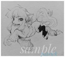 Size: 2048x1808 | Tagged: safe, artist:paipaishuaige, derpibooru import, oc, unofficial characters only, earth pony, pony, clothes, image, jpeg, shirt, solo, traditional art, watermark