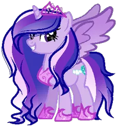 Size: 296x322 | Tagged: safe, artist:gihhbloonde, derpibooru import, oc, unofficial characters only, alicorn, pony, alicorn oc, base used, eyelashes, female, grin, hoof shoes, horn, image, jewelry, mare, peytral, png, simple background, smiling, solo, tiara, transparent background, wings