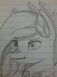 Size: 3000x4000 | Tagged: safe, artist:mrscroup, artist:mustaphatr, derpibooru import, pinkie pie, earth pony, pony, equestria at war mod, clothes, image, jpeg, lined paper, pinkamena diane pie, solo, traditional art