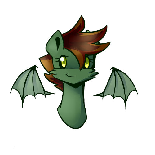 Size: 500x500 | Tagged: safe, artist:novabytes, derpibooru import, oc, oc:dive siren, unofficial characters only, bat pony, pony, comic:wings of fire, bat pony oc, bat wings, bust, female, green eyes, image, mane, mare, png, simple background, solo, transparent background, wings