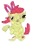 Size: 762x994 | Tagged: safe, artist:applebeans, derpibooru import, apple bloom, earth pony, pony, apple family member, creepy, cursed image, cutie mark, female, filly, foal, image, nightmare fuel, open mouth, png, simple background, solo, teeth, transparent background, wat