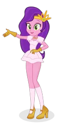 Size: 1080x2162 | Tagged: safe, artist:bomberchif, artist:grapefruit-face, derpibooru import, pipp petals, equestria girls, base used, clothes, equestria girls-ified, g5, g5 to equestria girls, gloves, happy, high heels, image, looking at you, png, shoes, simple background, socks, solo, stockings, thigh highs, transparent background