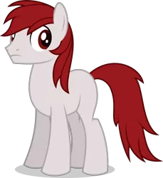 Size: 1922x2098 | Tagged: safe, artist:thatusualguy06, derpibooru import, oc, oc:heritage glance, unofficial characters only, earth pony, pony, derpibooru community collaboration, 2022 community collab, derpibooru exclusive, image, male, png, red eyes, red mane, simple background, solo, stallion, transparent background, vector