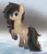 Size: 1700x2000 | Tagged: safe, artist:luminousdazzle, derpibooru import, oc, oc:flister, earth pony, pony, taiga pony, blue eyes, blurry background, chest fluff, cutie mark, ear fluff, facial markings, female, fluffy, gradient hooves, image, looking at you, mare, png, raised hoof, simple background, snow, unshorn fetlocks