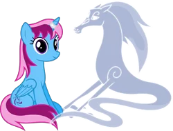 Size: 5259x4000 | Tagged: safe, artist:parclytaxel, derpibooru import, oc, oc:parcly taxel, oc:spindle, unofficial characters only, alicorn, pony, windigo, ain't never had friends like us, albumin flask, derpibooru community collaboration, .svg available, 2022 community collab, absurd resolution, alicorn oc, duo, female, folded wings, horn, image, looking at you, mare, png, purple eyes, show accurate, simple background, sitting, smiling, smiling at you, tail, transparent background, two toned mane, two toned tail, vector, wings