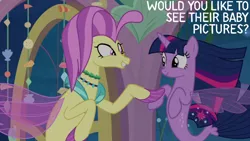 Size: 1280x720 | Tagged: safe, derpibooru import, edit, edited screencap, editor:quoterific, screencap, ocean flow, twilight sparkle, twilight sparkle (alicorn), alicorn, pony, seapony (g4), season 8, surf and/or turf, spoiler:s08, clothes, collar, dorsal fin, female, fin wings, fins, flowing mane, flowing tail, horn, image, jpeg, looking at each other, looking at someone, mare, mothers gonna mother, ocean, purple eyes, seaquestria, see-through, smiling, tail, teeth, underwater, water, wings