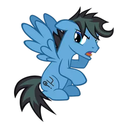 Size: 1594x1594 | Tagged: safe, artist:the smiling pony, derpibooru import, oc, oc:repentant anon, unofficial characters only, pegasus, pony, derpibooru community collaboration, .svg available, 2022 community collab, >:v, floppy ears, folded wings, image, male, png, simple background, solo, spread wings, stallion, transparent background, vector, wings
