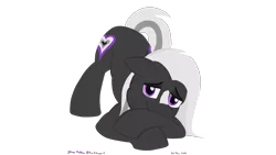 Size: 3200x1800 | Tagged: safe, artist:rockhoppr3, derpibooru import, oc, oc:ace hearts, unofficial characters only, earth pony, pony, face down ass up, floppy ears, image, jacko challenge, looking at you, male, meme, png, signature, simple background, solo, stallion, transparent background