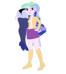 Size: 5277x5828 | Tagged: suggestive, artist:gmaplay, derpibooru import, princess celestia, princess luna, equestria girls, ass, ass up, black underwear, breasts, butt, carrying, celestia is not amused, clothes, face down ass up, fireman carry, image, moonbutt, ots carry, panties, png, principal celestia, solo, the ass was fat, unamused, unconscious, underwear, vice principal luna, vice principal moonbutt