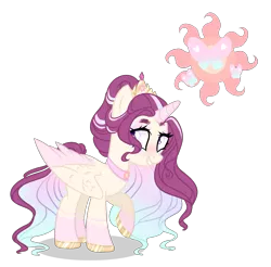 Size: 2235x2199 | Tagged: safe, artist:just-silvushka, artist:meimisuki, derpibooru import, oc, unofficial characters only, alicorn, pony, alicorn oc, base used, colored wings, eyelashes, female, grin, hoof polish, horn, image, mare, parents:flutterlestia, png, smiling, solo, two toned wings, wings