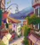 Size: 3655x4096 | Tagged: safe, artist:saxopi, derpibooru import, oc, ponified, unofficial characters only, earth pony, pony, semi-anthro, awning, balcony, based off another pic, building, clothes, dress, high res, image, jpeg, leaves, mountain, ornament, ponified photo, random pony, river, scenery, scenery focus, solo, street, village, water