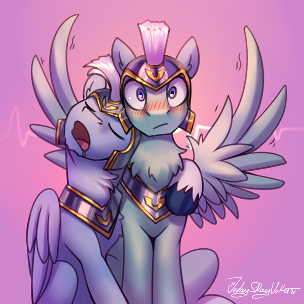 Size: 3000x3000 | Tagged: safe, artist:jedayskayvoker, derpibooru import, pegasus, armor, armored pony, blushing, chest fluff, confused, fluffy, g5, g5 guards, guard, guardian, image, male, png, shaking, sketch, sleeping, spread wings, thunder, thunder (g5), unshorn fetlocks, wingboner, wings, zoom, zoom zephyrwing