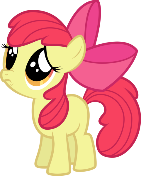 Size: 1999x2491 | Tagged: safe, artist:ready2fail, derpibooru import, apple bloom, earth pony, pony, apple bloom's bow, bow, female, filly, foal, full body, hair bow, image, nose wrinkle, orange eyes, png, red mane, red tail, sad, simple background, solo, standing, tail, transparent background, vector