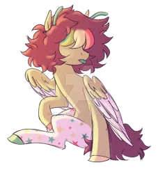 Size: 900x993 | Tagged: safe, artist:lynesssan, derpibooru import, oc, oc:bugsy, unofficial characters only, pegasus, antennae, deviantart watermark, image, obtrusive watermark, png, simple background, solo, tongue out, transparent background, watermark