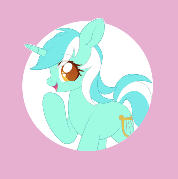 Size: 1753x1766 | Tagged: safe, artist:pxper_wing, edit, editor:edits of hate, editor:unofficial edits thread, lyra heartstrings, pony, unicorn, base, cute, female, image, looking at you, mare, pink background, png, raised leg, simple background, solo