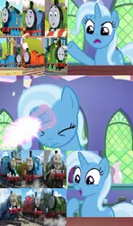 Size: 504x850 | Tagged: safe, artist:edwardandpercyfan18, banned from derpibooru, deleted from derpibooru, derpibooru import, trixie, pony, unicorn, all bottled up, cute, diatrixes, edward the blue engine, everything is fixed, exploitable meme, female, good end, gordon the big engine, henry the green engine, image, james the red engine, male, mare, meme, percy the small engine, png, pure unfiltered good, thomas and friends, thomas the tank engine, trixie fixing meme