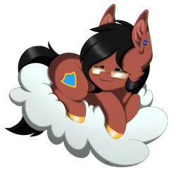 Size: 2138x2070 | Tagged: safe, artist:melodytheartpony, derpibooru import, oc, oc:benjamin terrance tover, unofficial characters only, cloud, cute, glasses, image, on a cloud, png, simple background, sleeping, sleeping on a cloud, solo, transparent background