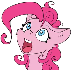 Size: 1117x1100 | Tagged: safe, artist:alcor, derpibooru import, pinkie pie, gasp, gasping, image, mouth wide open, png, simple background, sketch, solo, surprised face, transparent background