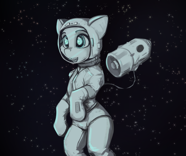 Size: 3298x2764 | Tagged: safe, artist:alcor, derpibooru import, pony, eye reflection, happy, image, open mouth, png, reflection, sketch, space, spacesuit