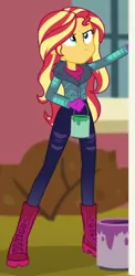 Size: 247x507 | Tagged: safe, derpibooru import, screencap, sunset shimmer, equestria girls, equestria girls series, holidays unwrapped, spoiler:eqg series (season 2), blizzard or bust, cropped, image, png, solo