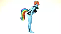 Size: 3840x2160 | Tagged: safe, artist:ndelngin, derpibooru import, rainbow dash, anthro, pegasus, plantigrade anthro, 3d, alternate hairstyle, ass, barefoot, bra, breasts, buff, busty rainbow dash, butt, clothes, derpibooru exclusive, feet, female, fit, folded wings, grin, hand on breasts, hand on thigh, happy, heart eyes, high res, huge butt, image, large butt, leaning, leaning forward, looking at you, muscles, muscular female, nexgen, nose wrinkle, png, pose, rainbuff dash, rainbutt dash, scrunchy face, simple background, small breasts, smiling, smiling at you, solo, solo female, source filmmaker, standing, thighs, toes, underwear, wall of tags, white background, wingding eyes, wings