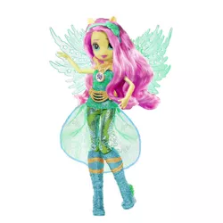 Size: 1000x1000 | Tagged: safe, artist:gihhbloonde, derpibooru import, fluttershy, equestria girls, clothes, custom, dress, image, irl, jpeg, photo, ponied up, smiling, toy, wings