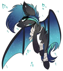 Size: 2301x2589 | Tagged: safe, artist:beamybutt, derpibooru import, oc, oc:polaris, unofficial characters only, bat pony, pony, bat pony oc, bat wings, choker, ear fluff, female, image, leg wraps, mare, png, simple background, solo, starry wings, transparent background, wings