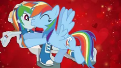 Size: 1920x1080 | Tagged: safe, derpibooru import, rainbow dash, human, pegasus, pony, equestria girls, dashdash, image, jpeg, shipping