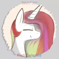 Size: 3000x3000 | Tagged: safe, artist:phlerius, derpibooru import, princess celestia, alicorn, pony, bust, digital art, image, png, portrait, solo