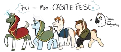 Size: 1979x861 | Tagged: safe, artist:0naturaldisaster0, derpibooru import, oc, unofficial characters only, earth pony, gryphon, pony, unicorn, cloak, clothes, coat markings, earth pony oc, griffon oc, horn, image, male, png, simple background, socks (coat marking), stallion, transparent background, unicorn oc