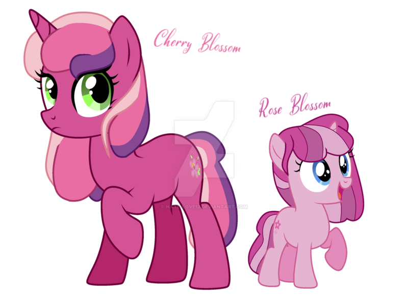 Size: 1280x934 | Tagged: safe, artist:hate-love12, derpibooru import, cherry blossom (g3), oc, oc:rose blossom, pony, unicorn, base used, deviantart watermark, female, filly, g3, g3 to g4, generation leap, image, mare, obtrusive watermark, png, simple background, transparent background, watermark