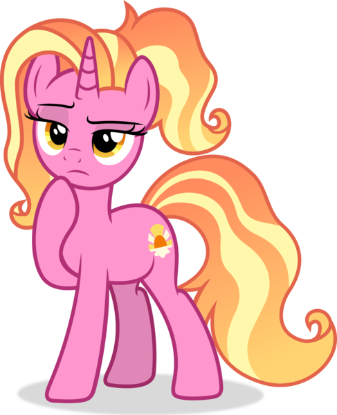 Size: 4083x5031 | Tagged: safe, artist:kojibiose, derpibooru import, luster dawn, pony, unicorn, absurd resolution, female, full body, horn, image, lidded eyes, mare, png, raised eyebrow, shadow, simple background, solo, tail, transparent background, vector