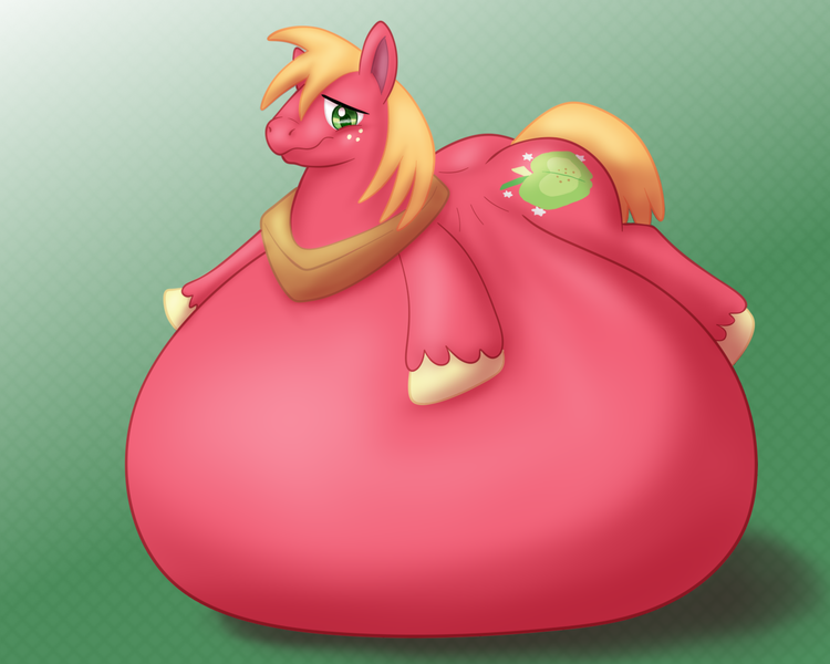 Size: 1280x1024 | Tagged: questionable, artist:alvro, derpibooru import, big macintosh, earth pony, pony, belly, belly bed, big belly, bloated, commission, huge belly, image, immobile, impossibly large belly, inflation, male, png, stallion, wavy mouth