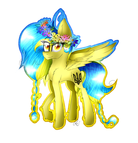 Size: 1830x1891 | Tagged: safe, artist:norica-official, derpibooru import, ponified, pony, image, nation ponies, png, solo, ukraine