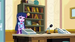 Size: 1904x1064 | Tagged: safe, derpibooru import, screencap, twilight sparkle, equestria girls, equestria girls (movie), celestia's office, desk, image, jpeg
