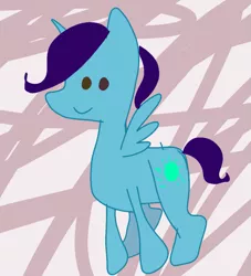 Size: 921x1014 | Tagged: artist needed, safe, derpibooru import, oc, oc:green hair, alicorn, pony, 1000 hours in ms paint, broken anatomy, heterochromia, image, png, solo, weird anatomy