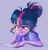 Size: 1080x1124 | Tagged: safe, artist:wicked-red-art, sci-twi, twilight sparkle, equestria girls, glasses, hair bun, image, jpeg, paper, simple background, thinking, tongue out