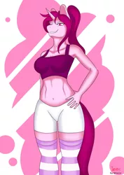 Size: 3307x4677 | Tagged: safe, artist:sforce, derpibooru import, oc, anthro, unicorn, female, image, png, solo