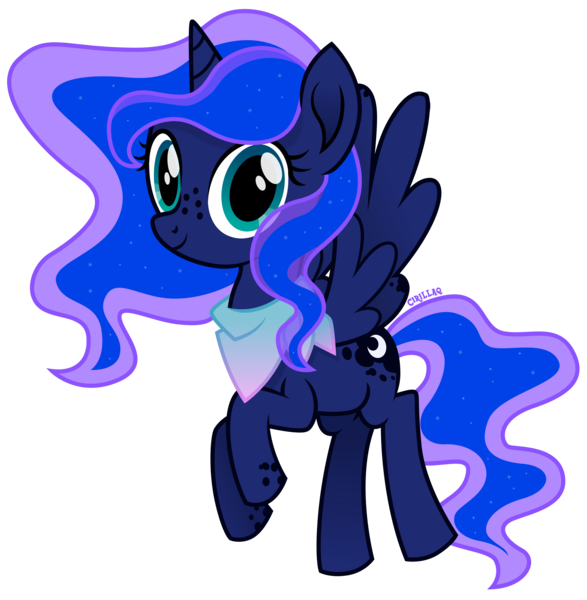 Size: 3100x3170 | Tagged: safe, artist:cirillaq, derpibooru import, princess luna, alicorn, pony, female, freckles, high res, hoof freckles, image, png, simple background, smiling, teenager, transparent background, vector, younger