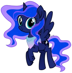 Size: 3100x3170 | Tagged: safe, artist:cirillaq, derpibooru import, princess luna, alicorn, pony, female, freckles, high res, hoof freckles, image, png, simple background, smiling, teenager, transparent background, vector, younger