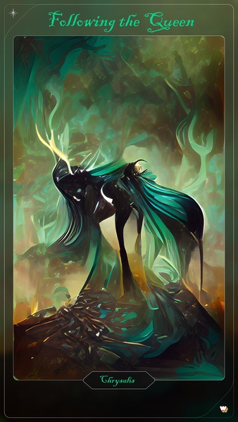 Size: 1080x1920 | Tagged: safe, queen chrysalis, image, jpeg, wombo art