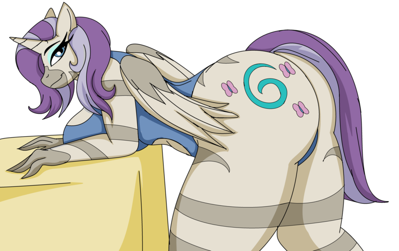 Size: 5744x3624 | Tagged: suggestive, artist:cbear624, author:bigonionbean, derpibooru import, fluttershy, rarity, starlight glimmer, zecora, oc, oc:princess mythic majestic, alicorn, anthro, hybrid, pony, unguligrade anthro, zebra, alicorn oc, alicorn princess, breasts, bust, butt, clothes, commissioner:bigonionbean, cutie mark, dummy thicc, extra thicc, eyelashes, eyeshadow, flank, fusion, fusion:princess mythic majestic, horn, image, large butt, looking at you, looking back, looking back at you, makeup, plot, png, royalty, swimsuit, the ass was fat, thicc ass, wings