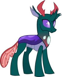 Size: 499x619 | Tagged: safe, derpibooru import, pharynx, changedling, changeling, image, mlp fim's tenth anniversary, png, simple background, solo, transparent background