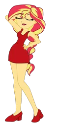 Size: 1506x3184 | Tagged: safe, artist:gmaplay, derpibooru import, sunset shimmer, oc, oc:sunrise shimmer, equestria girls, image, png, solo