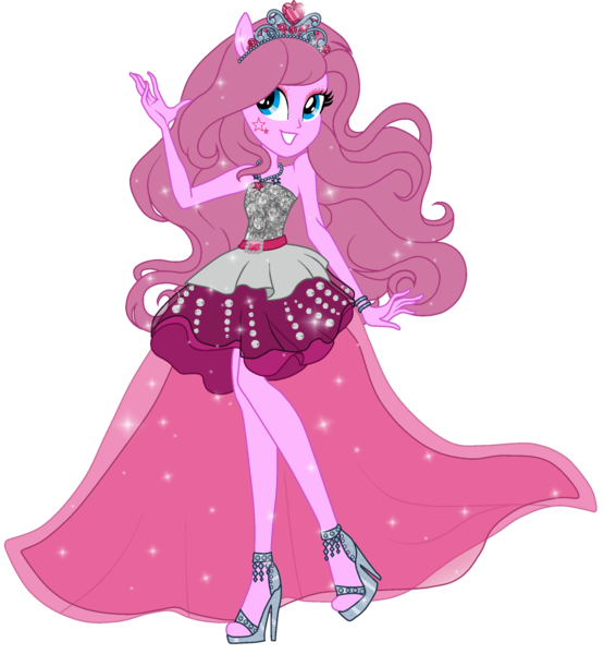 Size: 2355x2547 | Tagged: safe, artist:gihhbloonde, derpibooru import, oc, oc:music melody, unofficial characters only, equestria girls, base used, clothes, dress, ethereal mane, eyelashes, female, high heels, image, jewelry, png, ponied up, shoes, simple background, smiling, solo, starry mane, tiara, transparent background