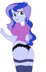 Size: 1571x2420 | Tagged: suggestive, artist:gmaplay, derpibooru import, princess luna, equestria girls, butt, clothes, image, moonbutt, png, seductive, seductive look, seductive pose, solo, underwear, vice principal luna, vice principal moonbutt