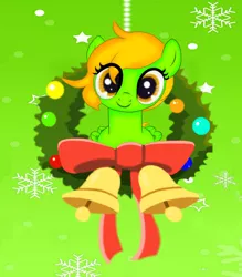 Size: 700x800 | Tagged: safe, artist:pupkinbases, derpibooru import, oc, oc:lemon green, pony, christmas, female, food, holiday, image, lemon, mare, png, sakyratyan