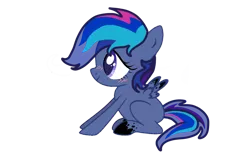 Size: 1280x800 | Tagged: safe, artist:naturajellyfish, derpibooru import, oc, oc:blizzard moon, pegasus, pony, female, filly, image, magical lesbian spawn, offspring, parent:princess luna, parent:rainbow dash, parents:lunadash, png