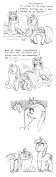 Size: 1919x6096 | Tagged: safe, anonymous artist, princess cadance, queen chrysalis, shining armor, changeling, changeling queen, pony, unicorn, angry, big bug, comic, couch, cutie mark, exclamation point, female, image, implied infidelity, implied shining chrysalis, implied shipping, implied straight, liar face, monochrome, oh crap face, png, shining armor is a goddamn moron, simple background, smug, sudden realization, sweat, sweating profusely, text, this will not end well, white background, woonoggles