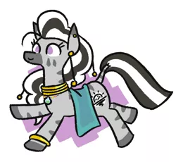 Size: 486x447 | Tagged: safe, artist:jargon scott, derpibooru import, oc, oc:matriarch zeg'us, unofficial characters only, zebra, female, image, jewelry, mare, piercing, png, simple background, solo, white background, zebra oc